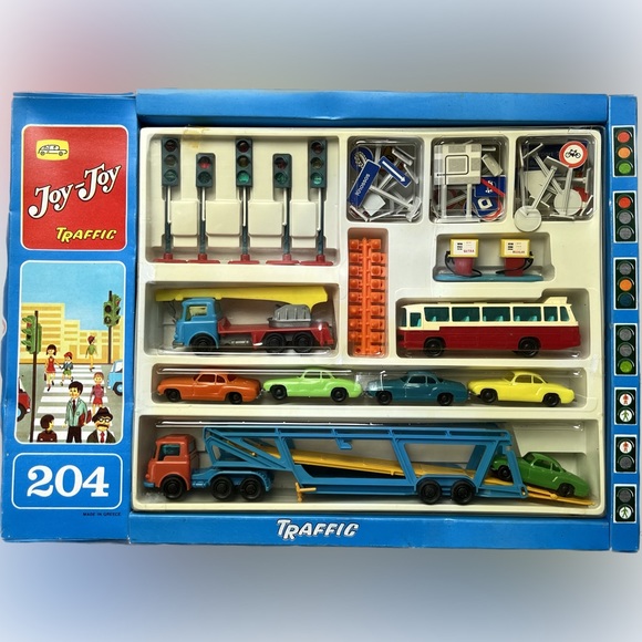 Vtg 70’s/80’s Joy-Toy TRAFFIC 204 Set. GREECE - Picture 1 of 5